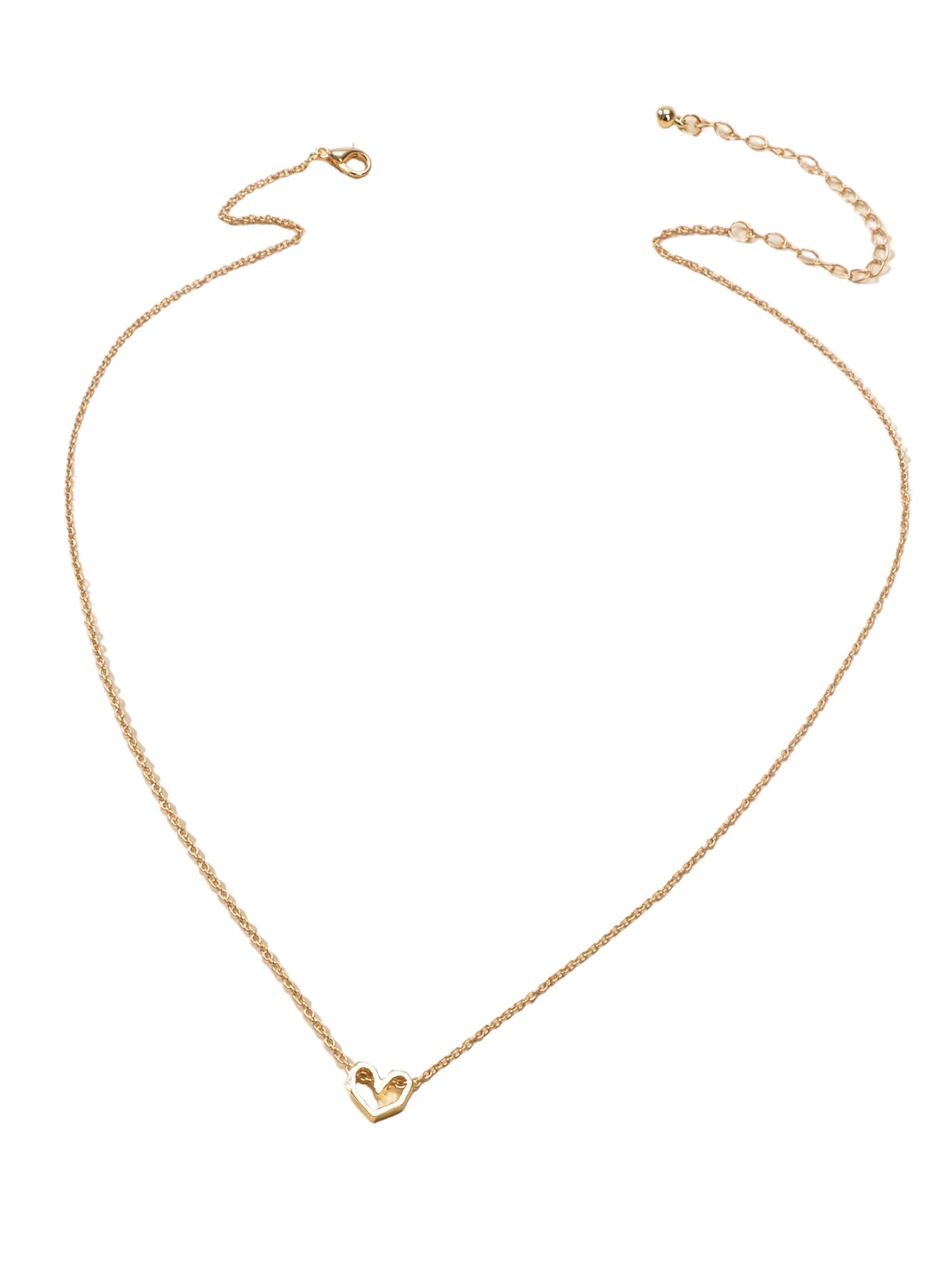 Gold Silver Simple Love Heart Charm Necklace Minimalist Wedding Party Jewellery